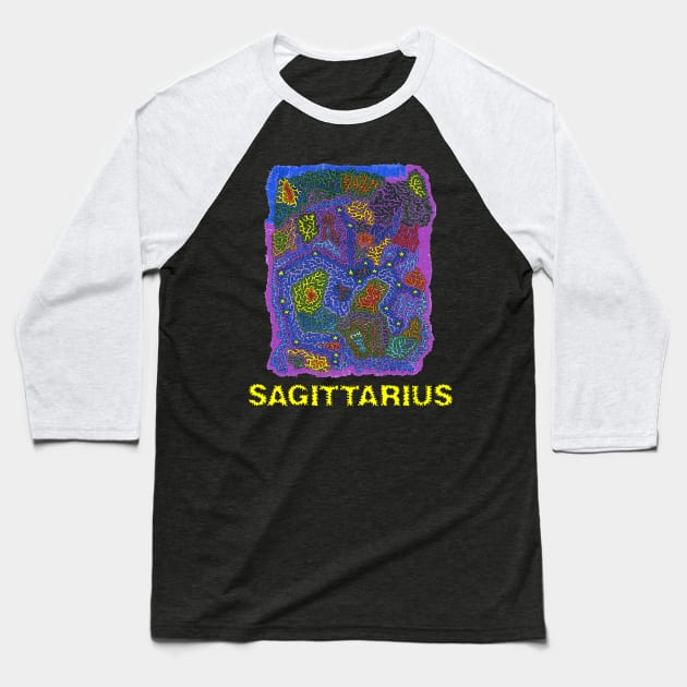 Constellation Sagittarius Baseball T-Shirt by NightserFineArts